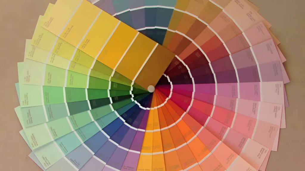 Wide range of paint color swatches used by a painter in Grover Beach, CA, to help homeowners choose the perfect palette