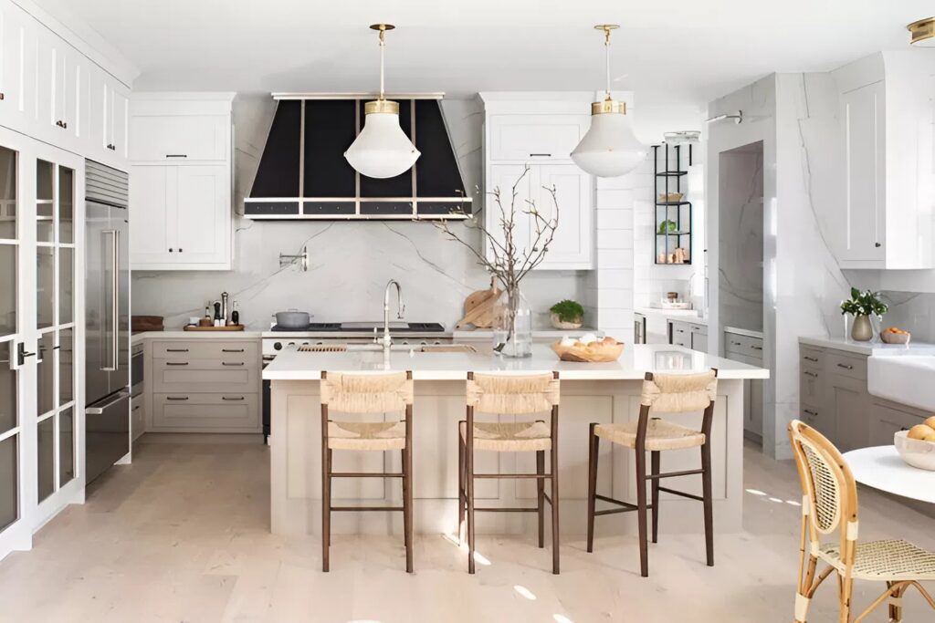 Taupe and beige kitchen cabinets with a smooth, clean finish painted by a house painter in Los Osos, CA Taupe and beige kitchen cabinets with a smooth, clean finish painted by a house painter in Los Osos, CA