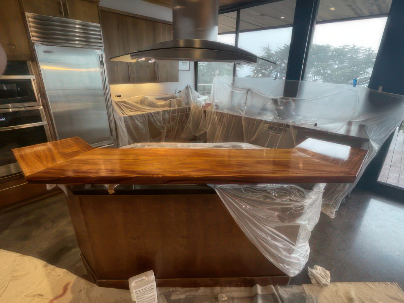 refinishing custom wood kitchen island in progress refinishing wood kitchen island