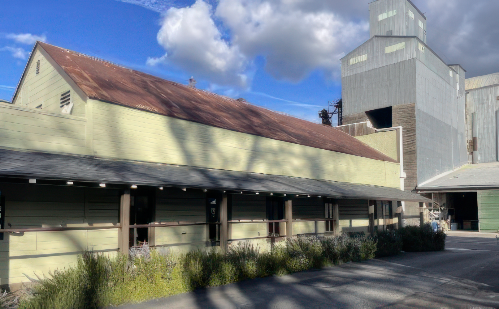 Commercial entry exterior painting with decorative detail Commercial entry with cabello detail