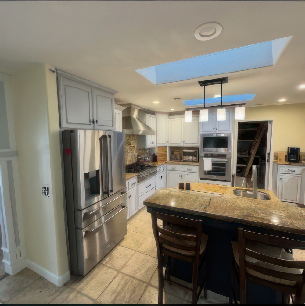 Refinished white kitchen cabinets and island painting project Refinished white kitchen cabinets and island