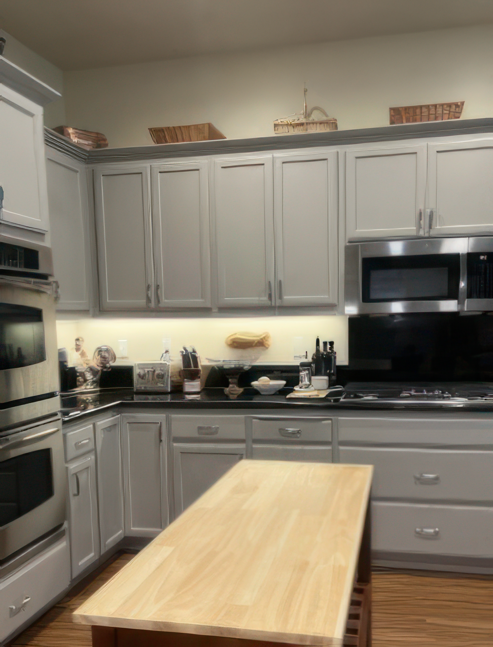 White and gray kitchen cabinet refinishing San Luis Obispo County White and gray kitchen cabinet refinishing