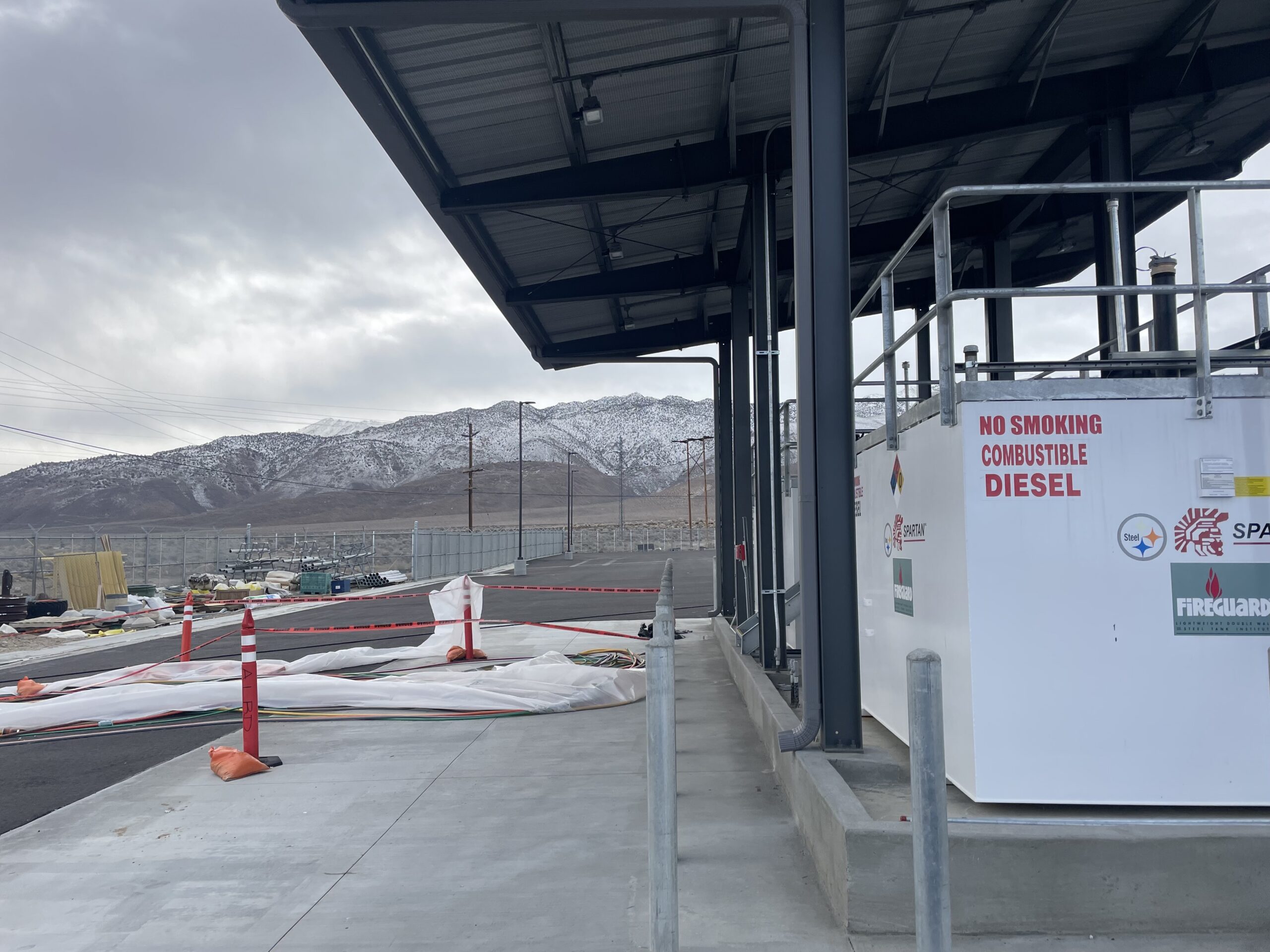 Commercial truck stop building exterior painting Central Coast Commercial truck stop building exterior